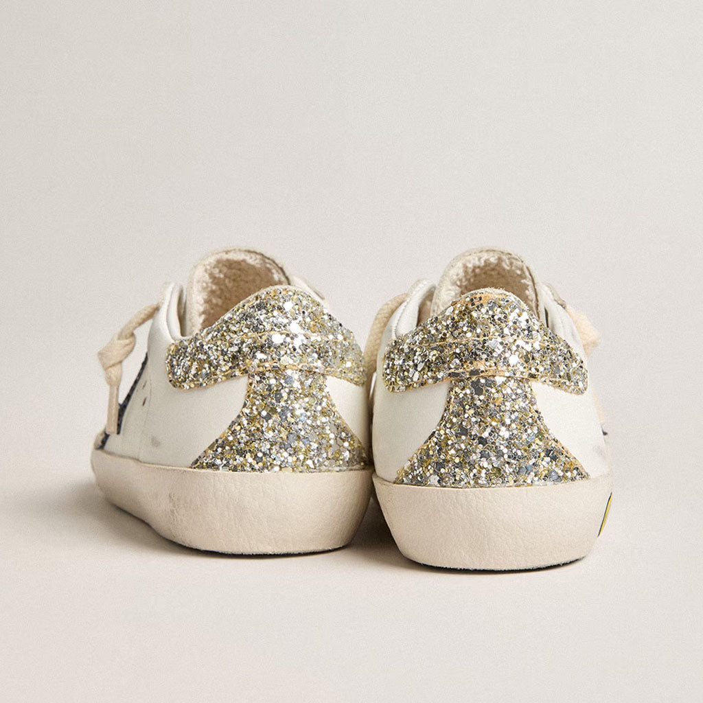 Super Star Leather and Glitter Star Sneakers