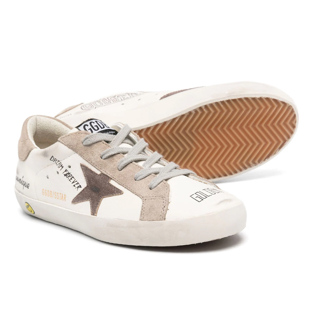 Super Star Leather and Suede Star Sneakers