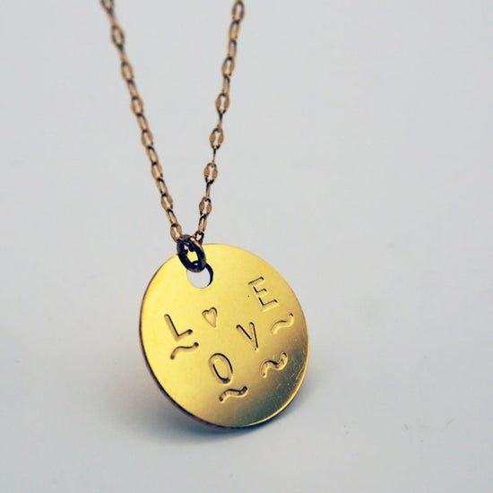 Adorabili Big Love Medal Necklace