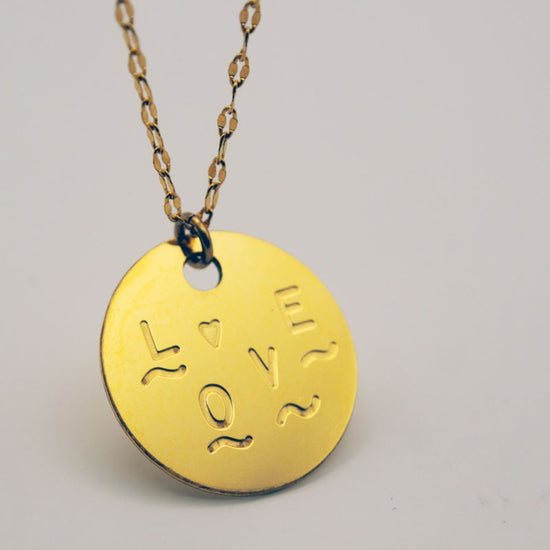 Adorabili Big Love Medal Necklace