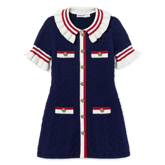 Self Portrait Kids Textured Knit Dress