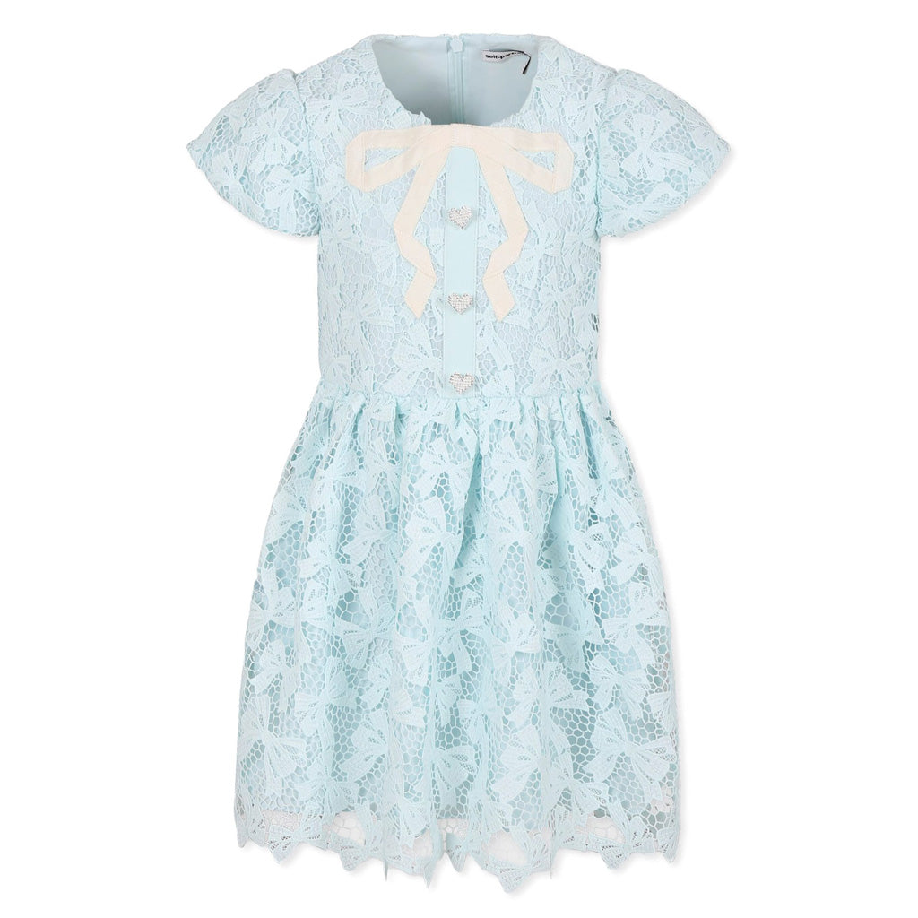 Self Portrait Kids Bow Lace Dress