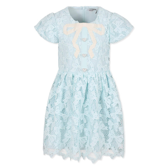 Self Portrait Kids Bow Lace Dress