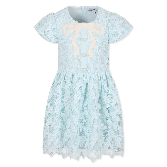 Self Portrait Kids Bow Lace Dress