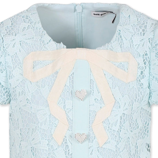 Self Portrait Kids Bow Lace Dress