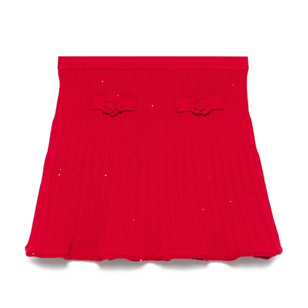 Self Portrait Kids Ribbed Skirt