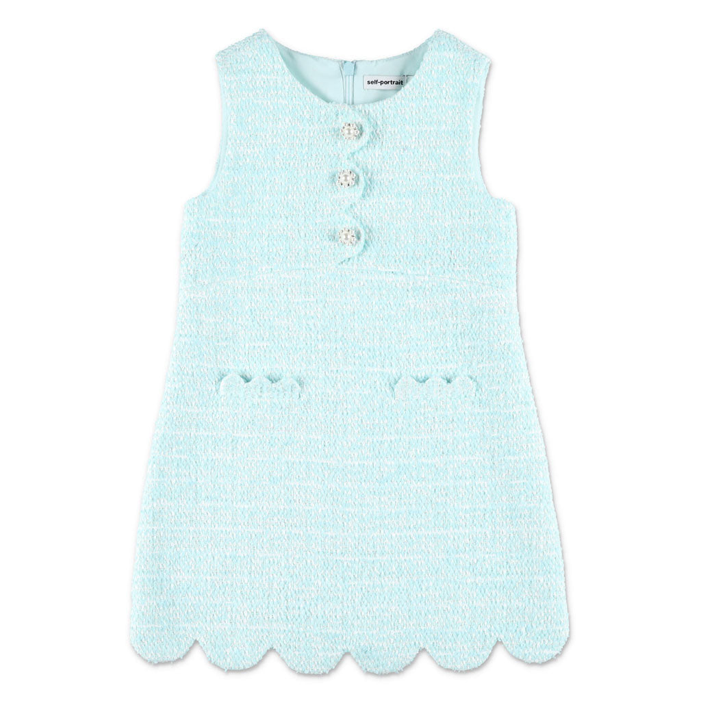 Self Portrait Kids Sequin Boucle Dress