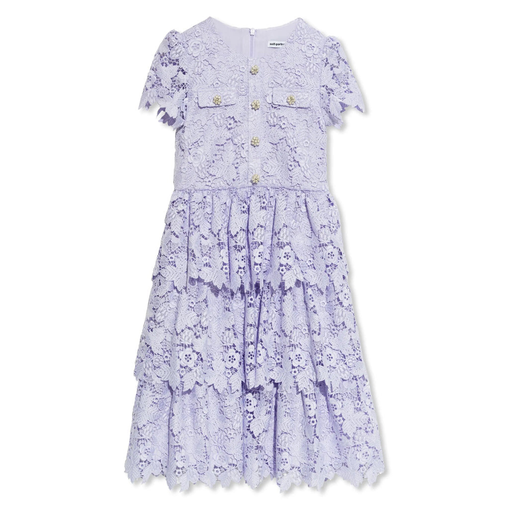 Self Portrait Kids Butterfly Lace Dress