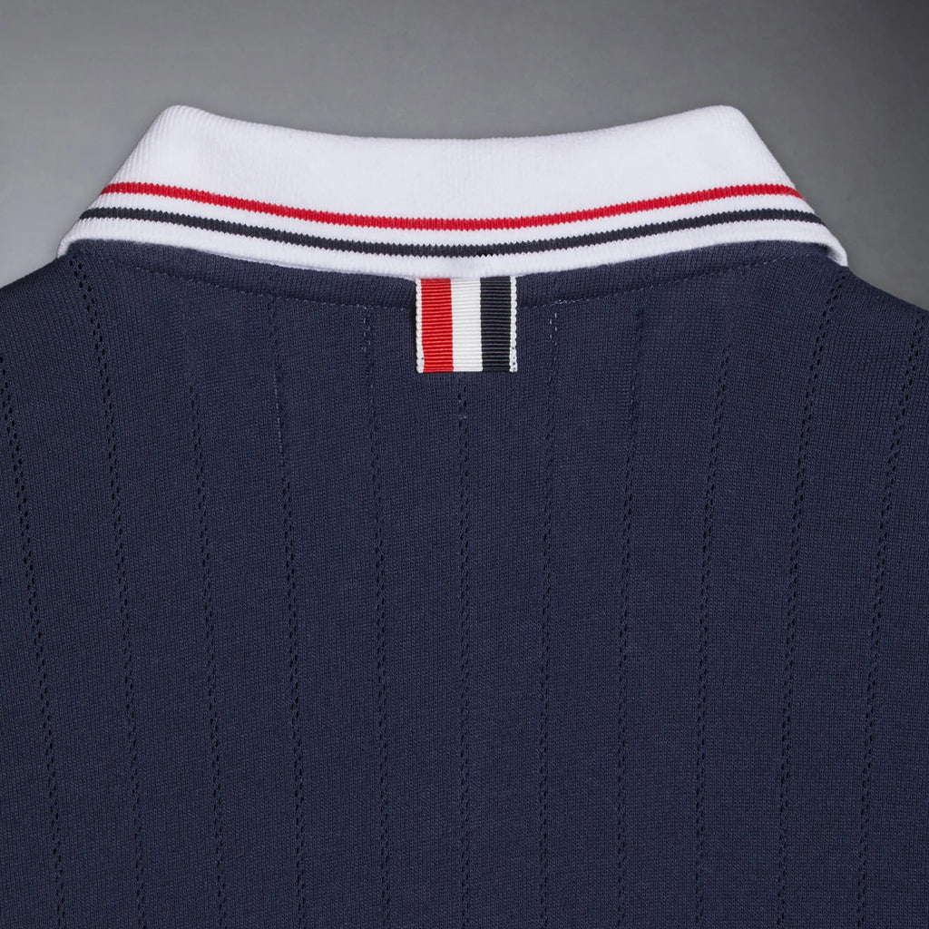 Thom Browne Kids Pleated Bottom Polo Dress