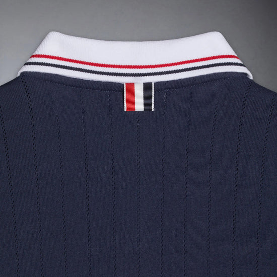 Thom Browne Kids Pleated Bottom Polo Dress