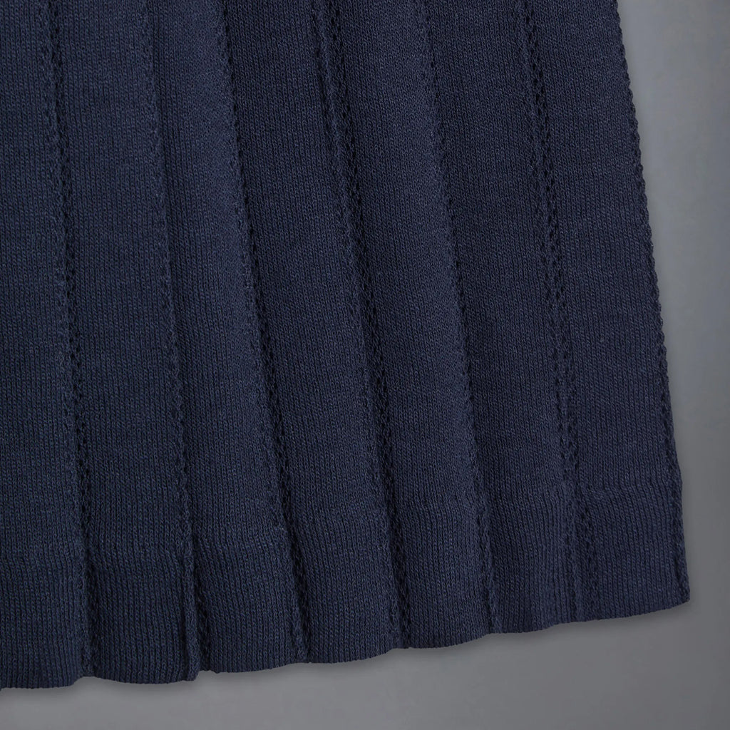 Thom Browne Kids Pleated Bottom Polo Dress