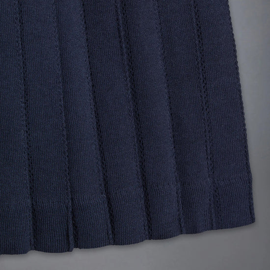 Thom Browne Kids Pleated Bottom Polo Dress