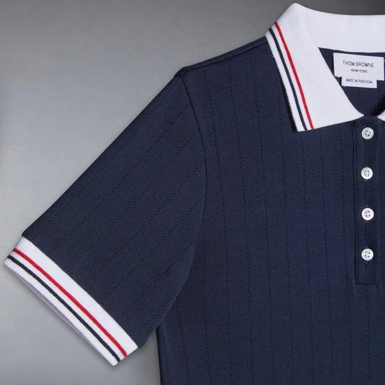Thom Browne Kids Pleated Bottom Polo Dress