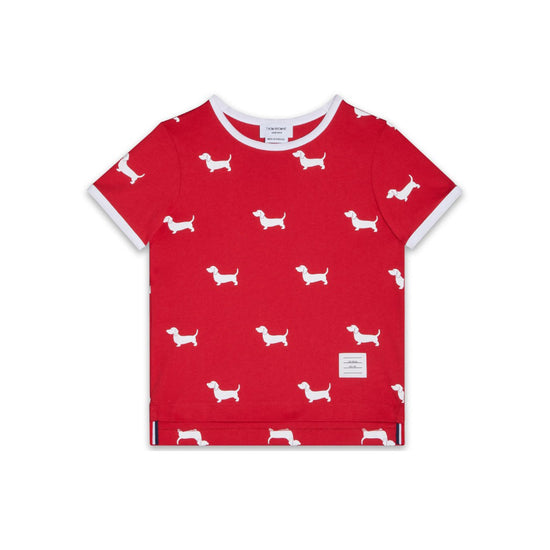 Thom Browne Kids Ringer Tee in Printed Hector