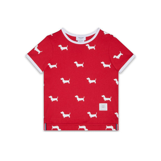 Thom Browne Kids Ringer Tee in Printed Hector