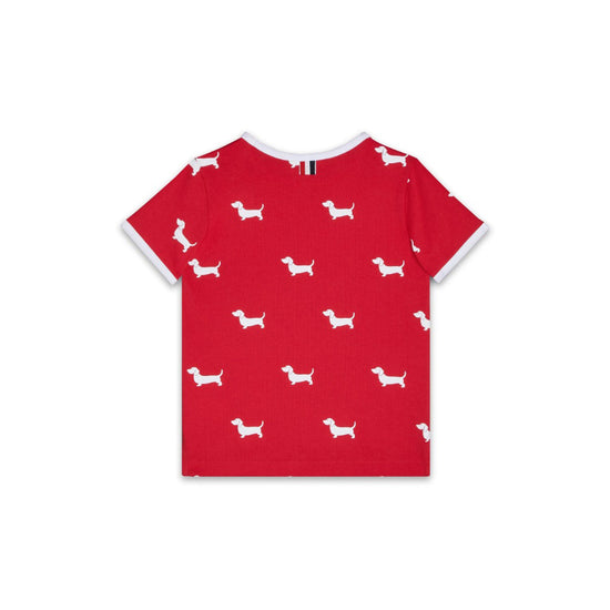 Thom Browne Kids Ringer Tee in Printed Hector