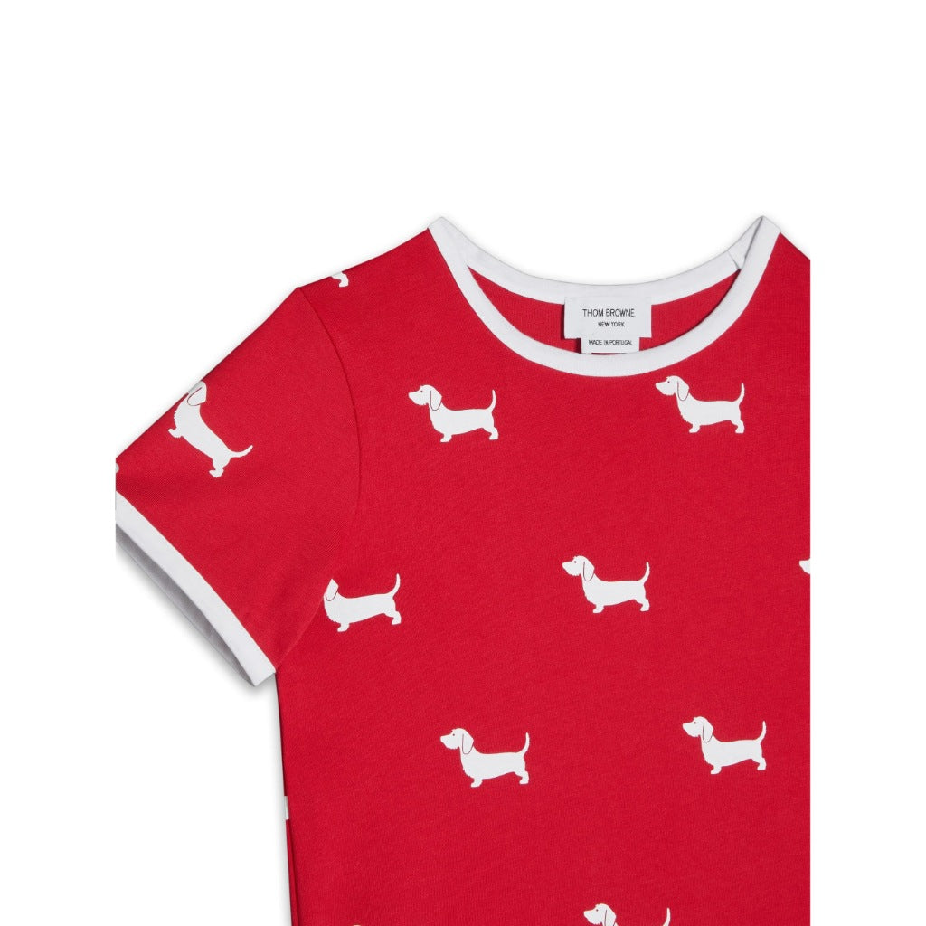 Thom Browne Kids Ringer Tee in Printed Hector