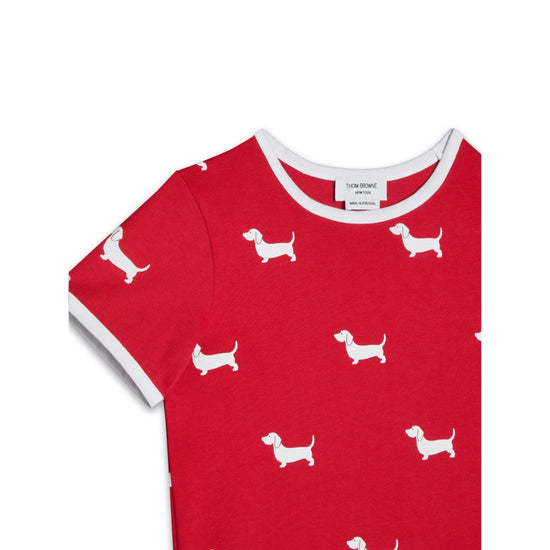 Thom Browne Kids Ringer Tee in Printed Hector