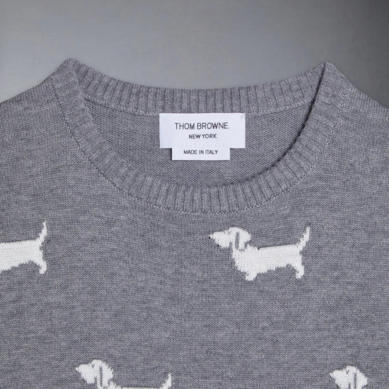 Thom Browne Kids Crew Neck Pullover with 4 Bar and Hector Halfdrop
