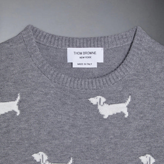 Thom Browne Kids Crew Neck Pullover with 4 Bar and Hector Halfdrop