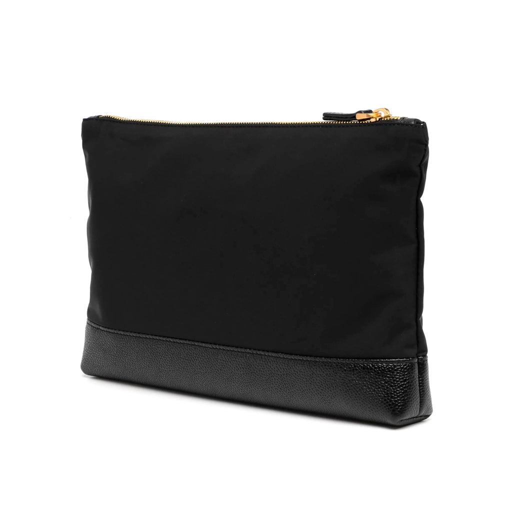 Thom Browne Kids Large Zip Pouch in Poly Twill