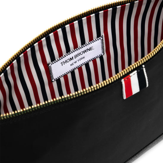 Thom Browne Kids Large Zip Pouch in Poly Twill