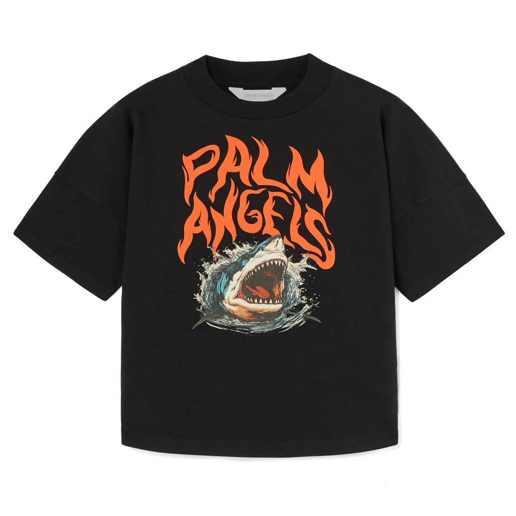 Palm Angels Kids Flames Shark Over T-shirt