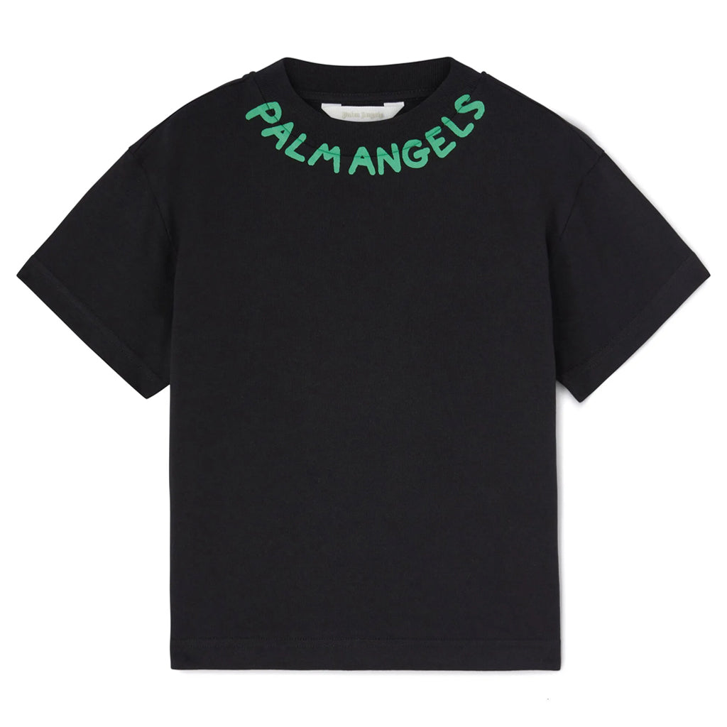 Palm Angels Kids Seasonal Logo Regular T-shirt - Black