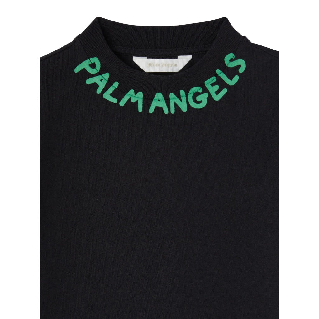 Palm Angels Kids Seasonal Logo Regular T-shirt - Black