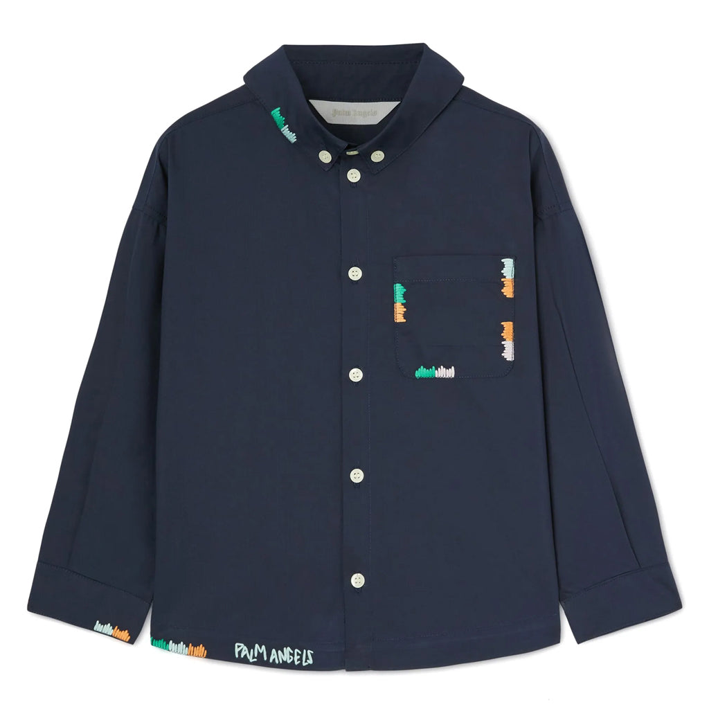 Palm Angels Kids Embroidery Shirt