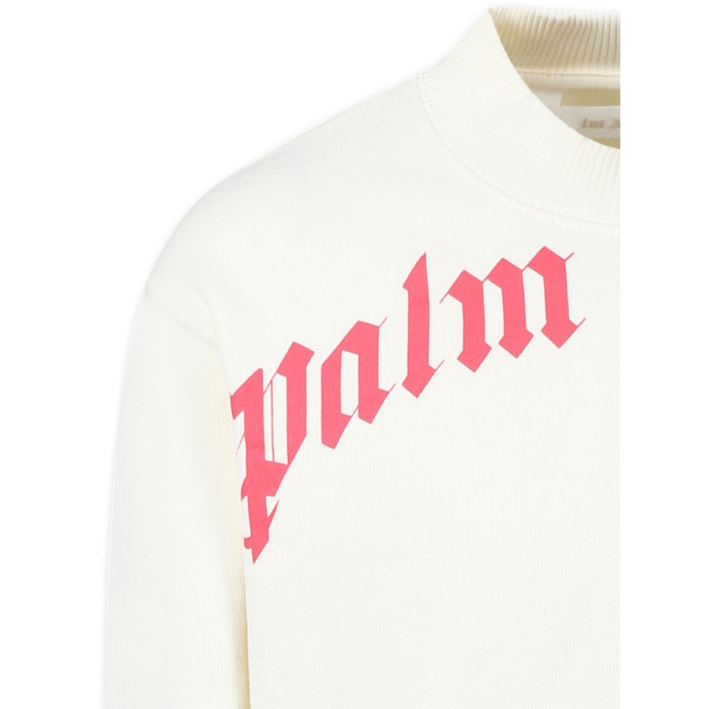 Palm Angels Kids Classic Curved Logo Crewneck Sweatshirt