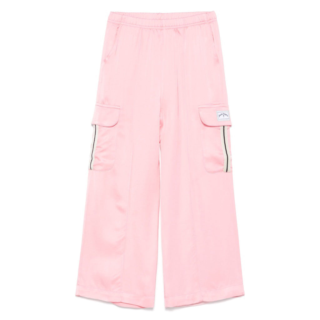 Palm Angels Kids Track Satin Cargo Pants