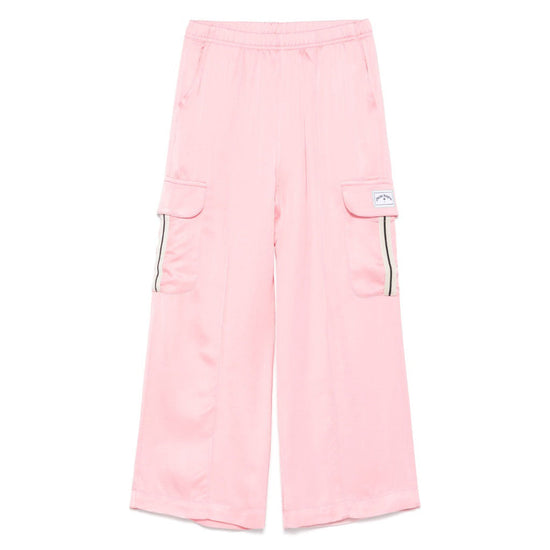 Palm Angels Kids Track Satin Cargo Pants