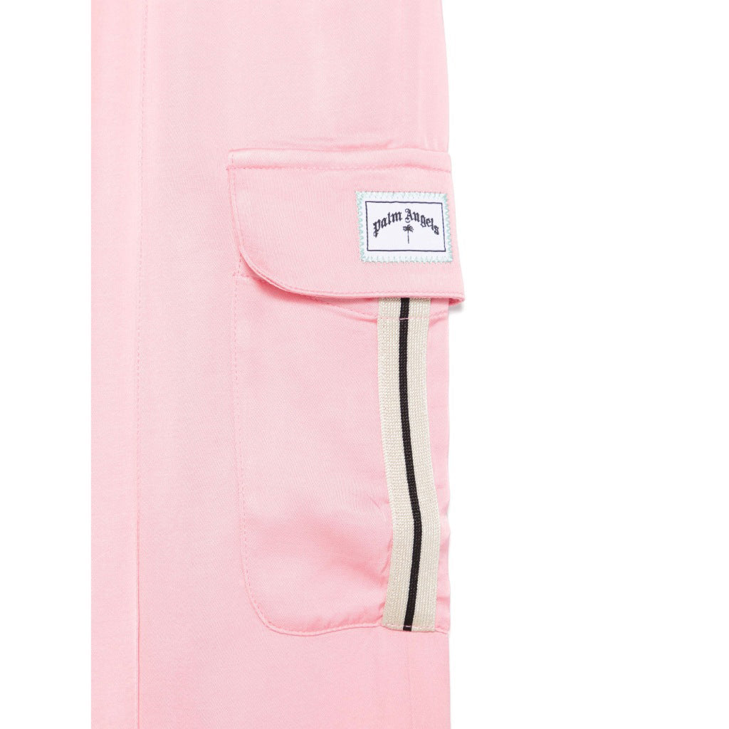 Palm Angels Kids Track Satin Cargo Pants