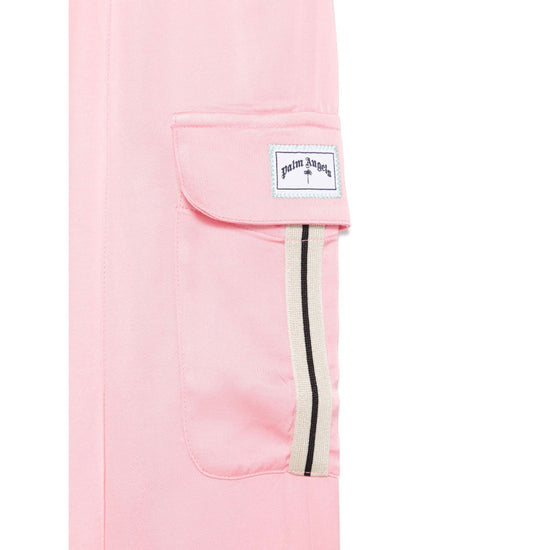 Palm Angels Kids Track Satin Cargo Pants