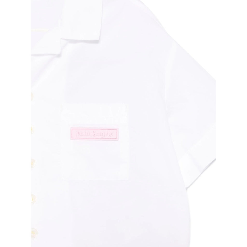 Palm Angels Kids Bear Angel Cropped Shirt