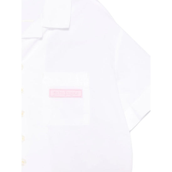 Palm Angels Kids Bear Angel Cropped Shirt