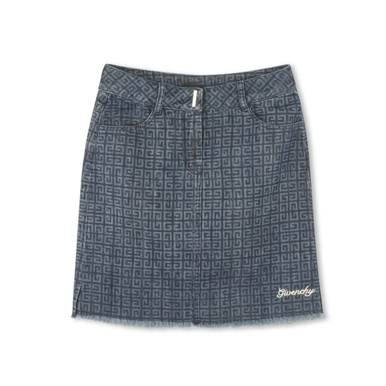 Givenchy Kids Denim Monogram Skirt