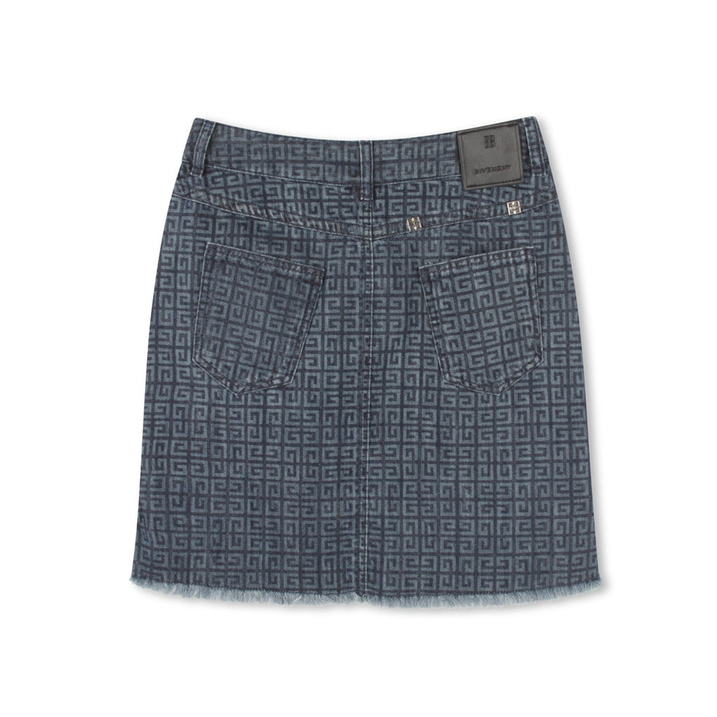 Givenchy Kids Denim Monogram Skirt