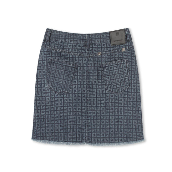 Givenchy Kids Denim Monogram Skirt