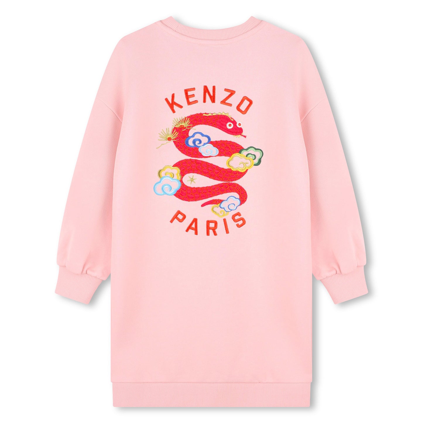 Kenzo Kids Snake Embroidery Fleece Dress