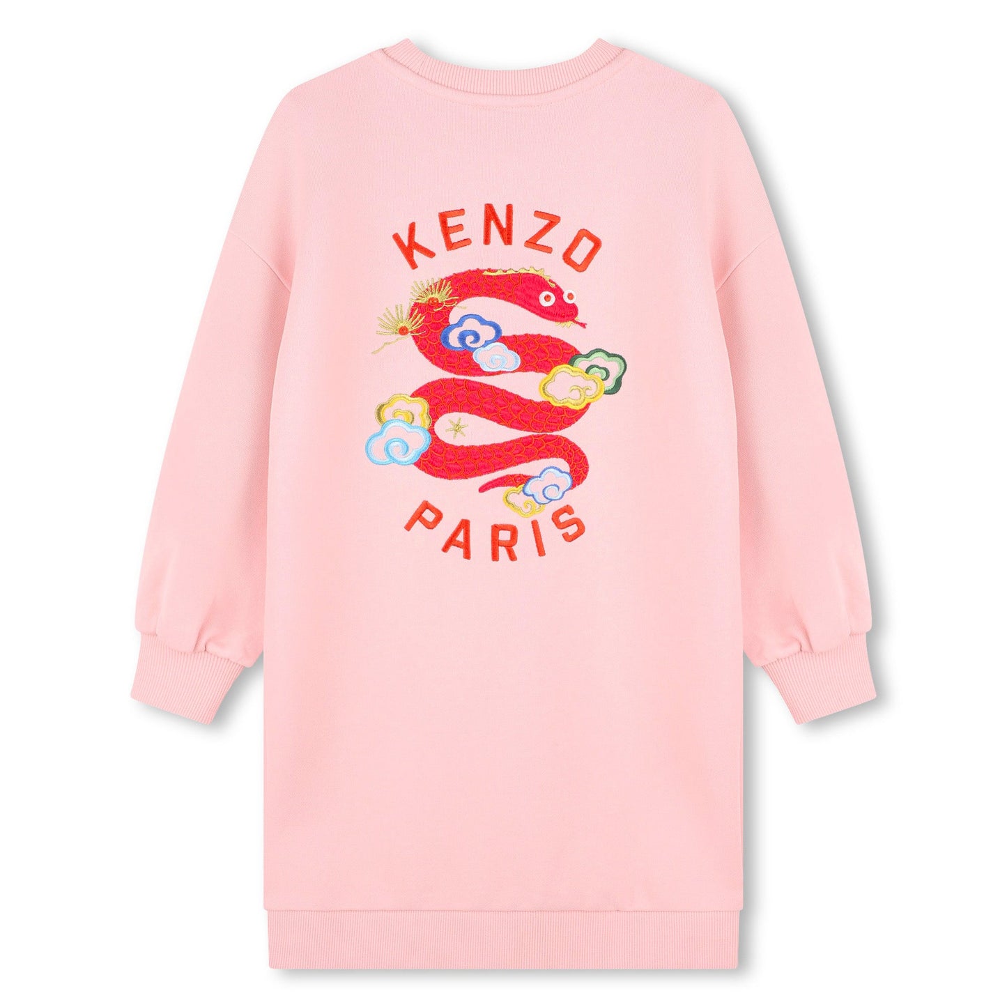Kenzo Kids Snake Embroidery Fleece Dress