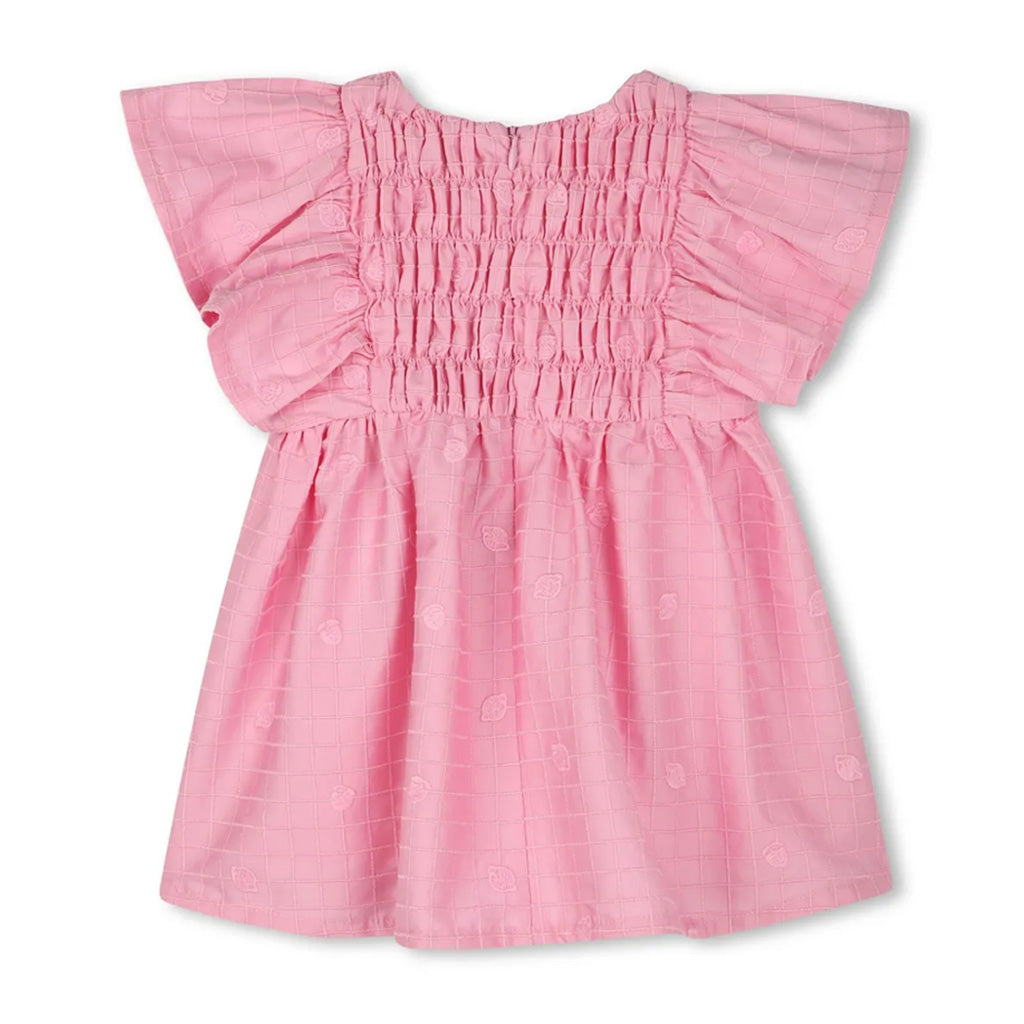 Kenzo Kids Fruits Embroidery Satin Dress