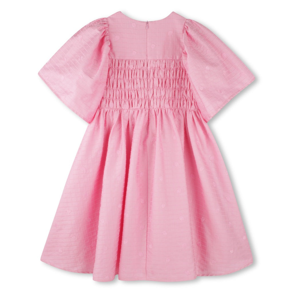Kenzo Kids Fruits Embroidery Satin Dress
