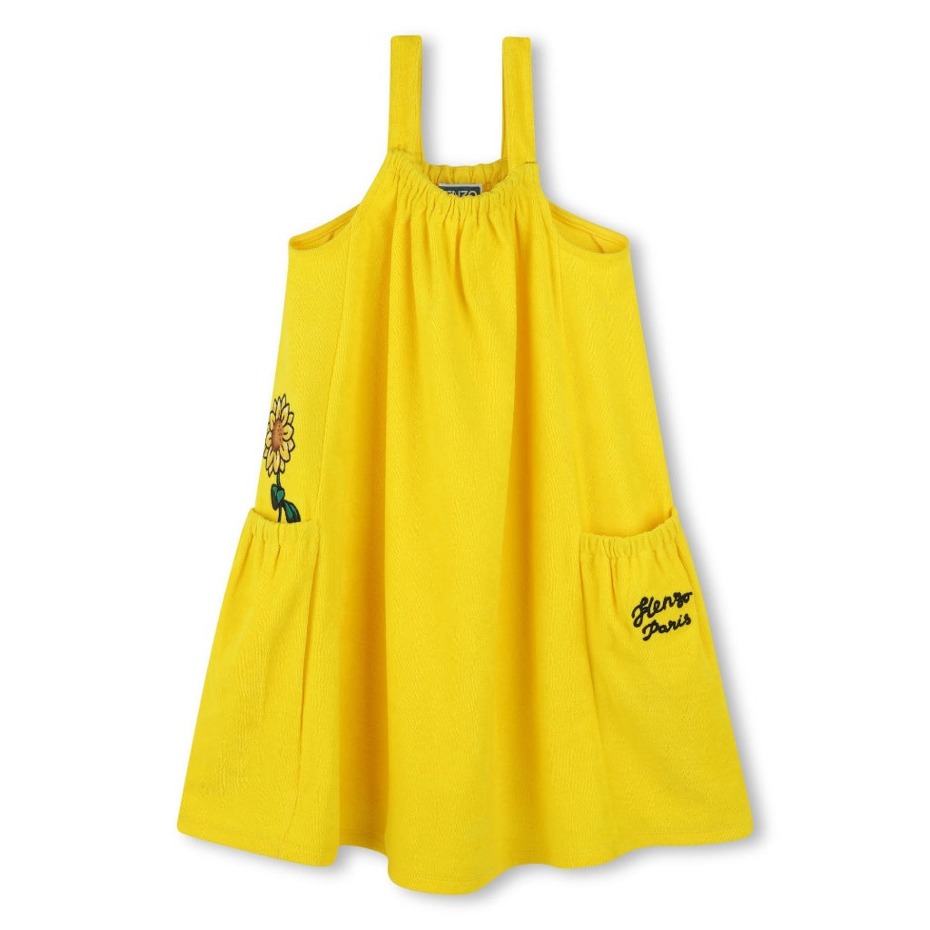 Kenzo Kids Logo Embroidery Halter Dress