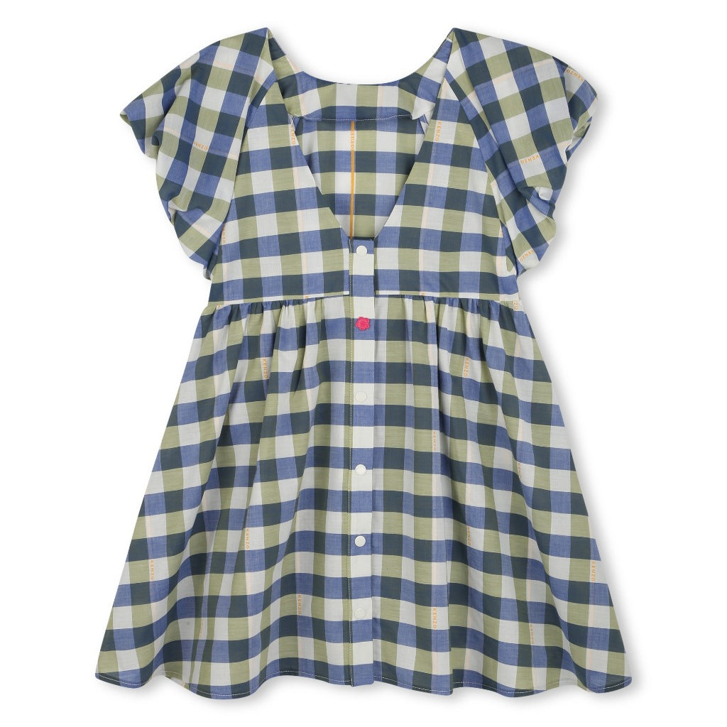 Kenzo Kids Checks Pattern Dress