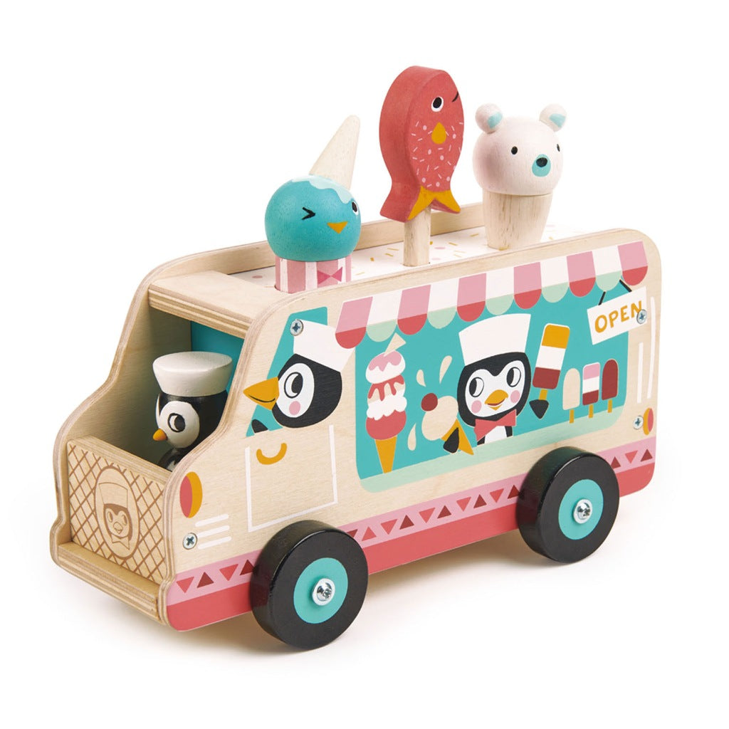 Tender Leaf Toys Penguins Gelato Van