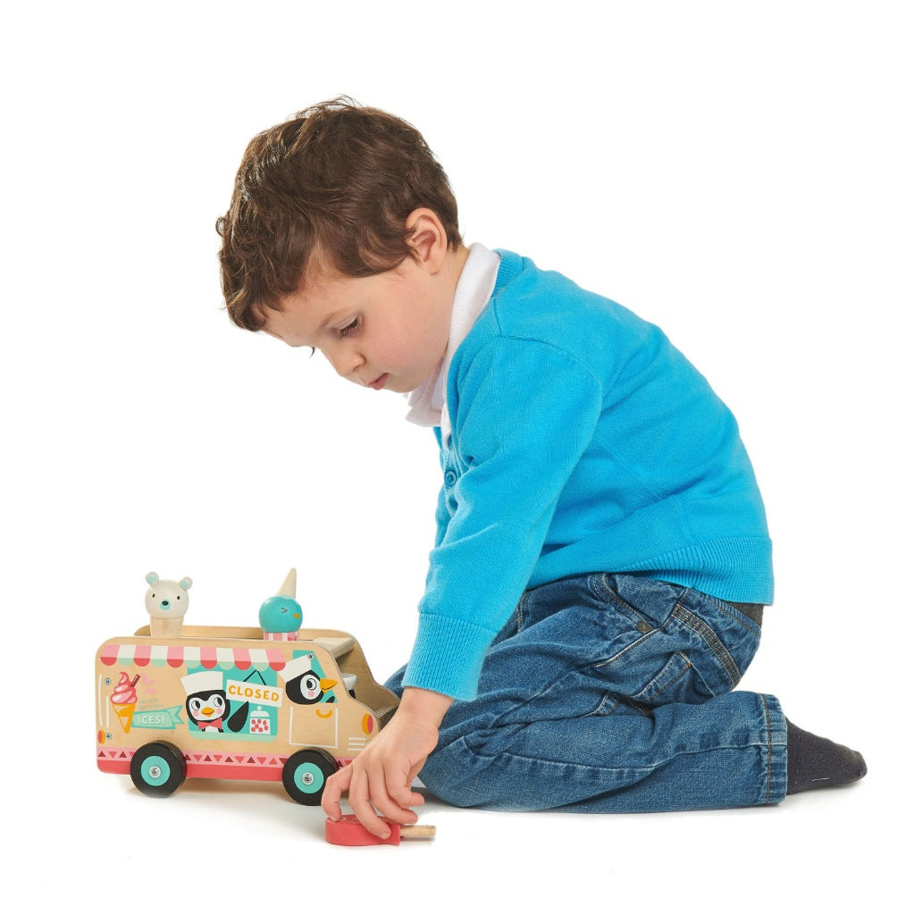 Tender Leaf Toys Penguins Gelato Van