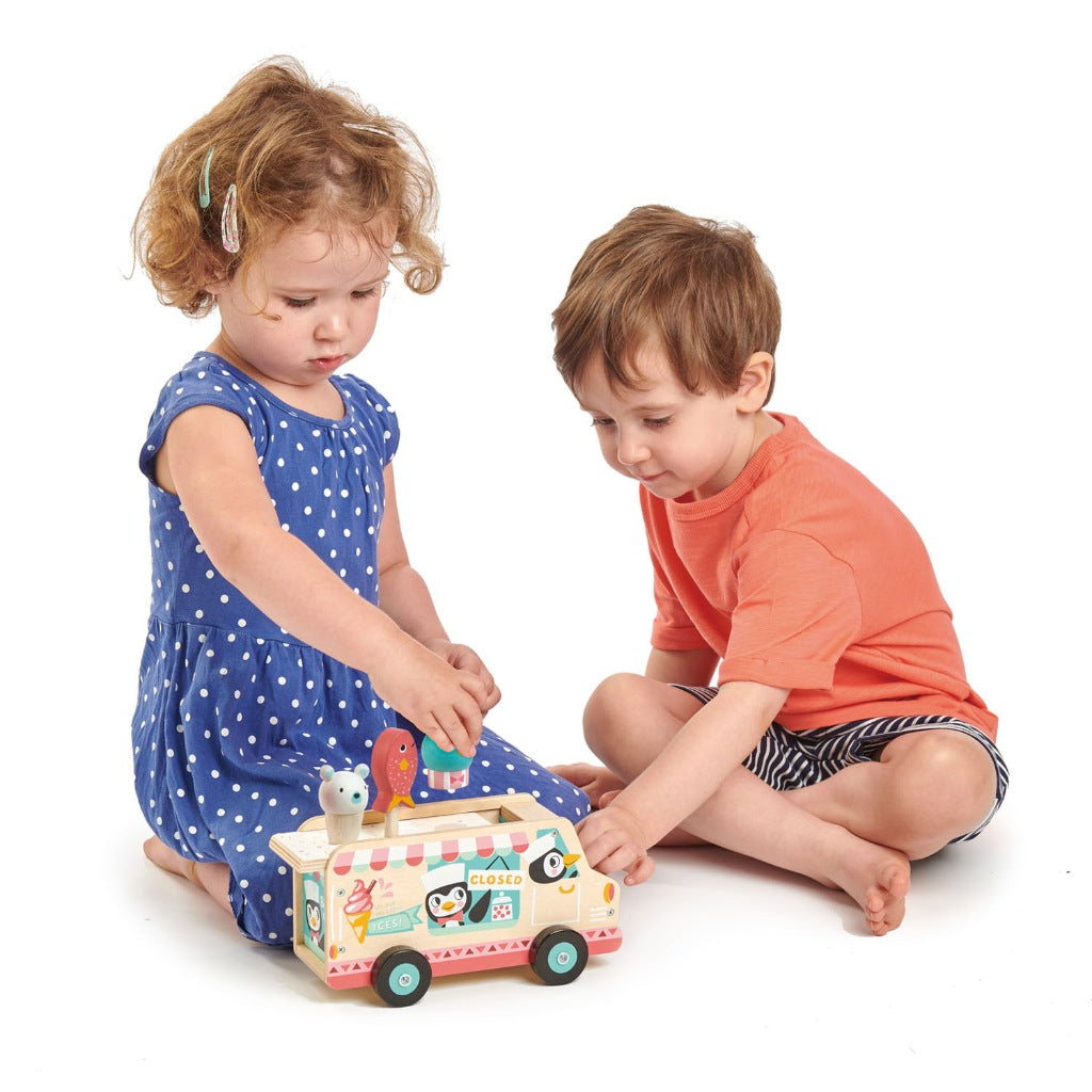 Tender Leaf Toys Penguins Gelato Van