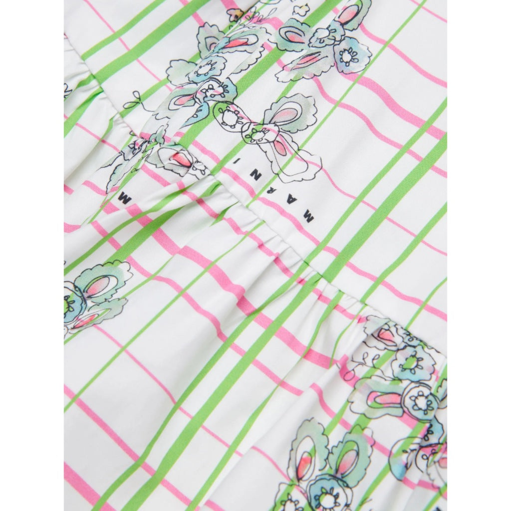 Marni Kids Floral and Check Pattern Dress